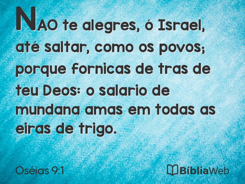 Oséias 9:1 em imagem para compartilhar