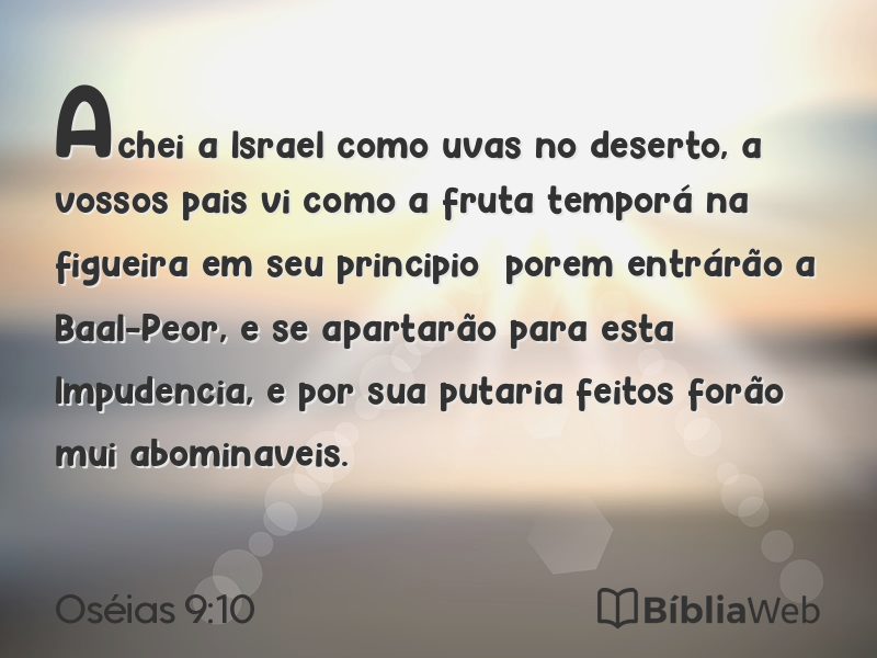Oséias 9:10 em imagem para compartilhar