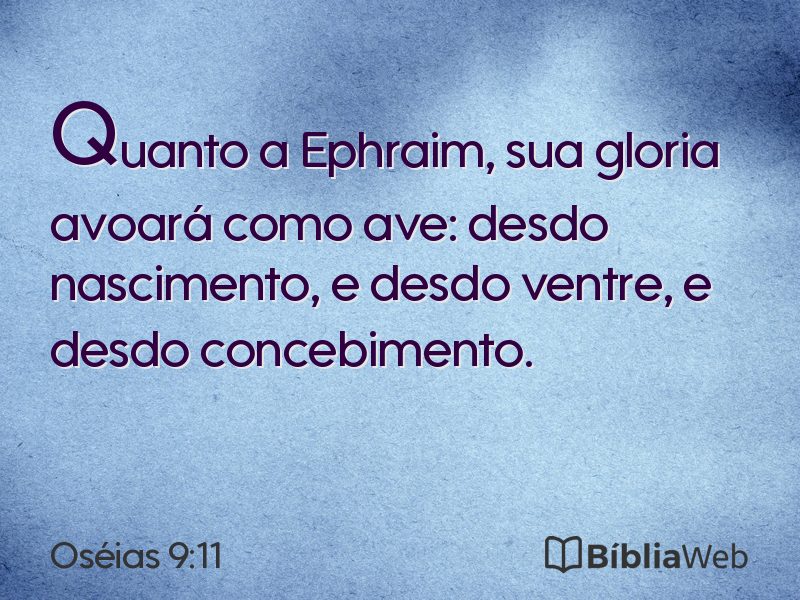Oséias 9:11 em imagem para compartilhar