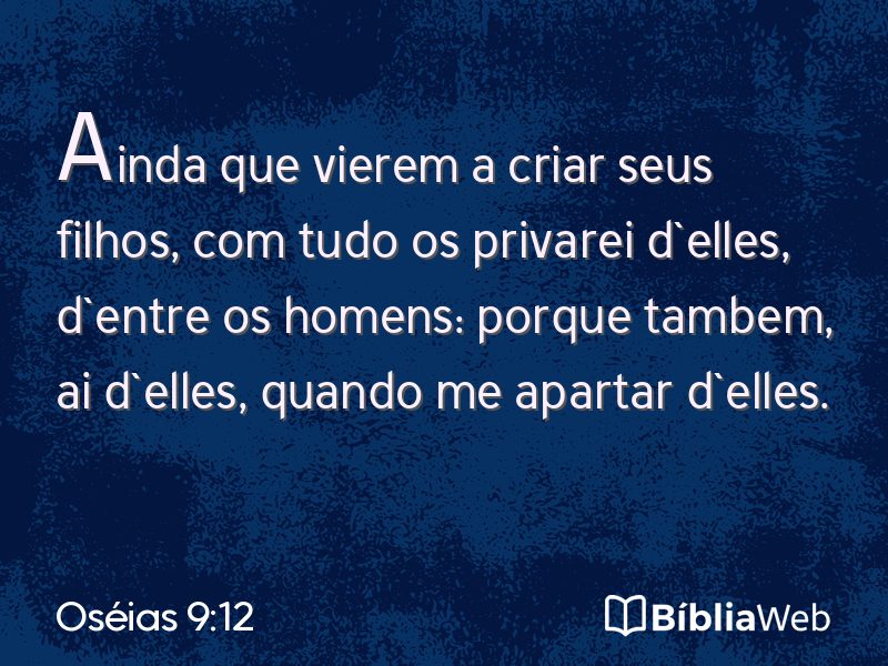 Oséias 9:12 em imagem para compartilhar