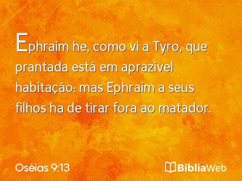 Oséias 9:13 em imagem para compartilhar