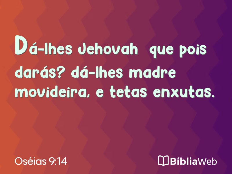 Oséias 9:14 em imagem para compartilhar