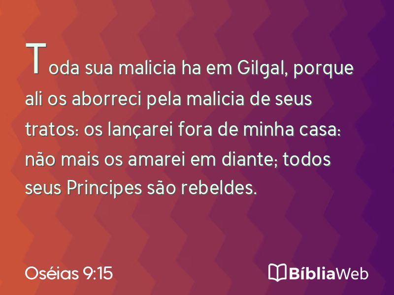 Oséias 9:15 em imagem para compartilhar