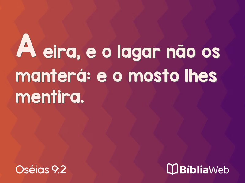 Oséias 9:2 em imagem para compartilhar