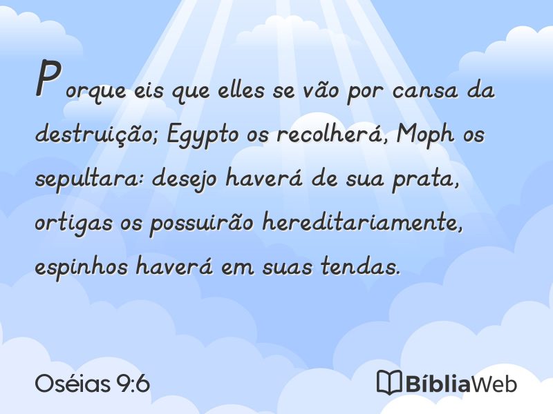 Oséias 9:6 em imagem para compartilhar