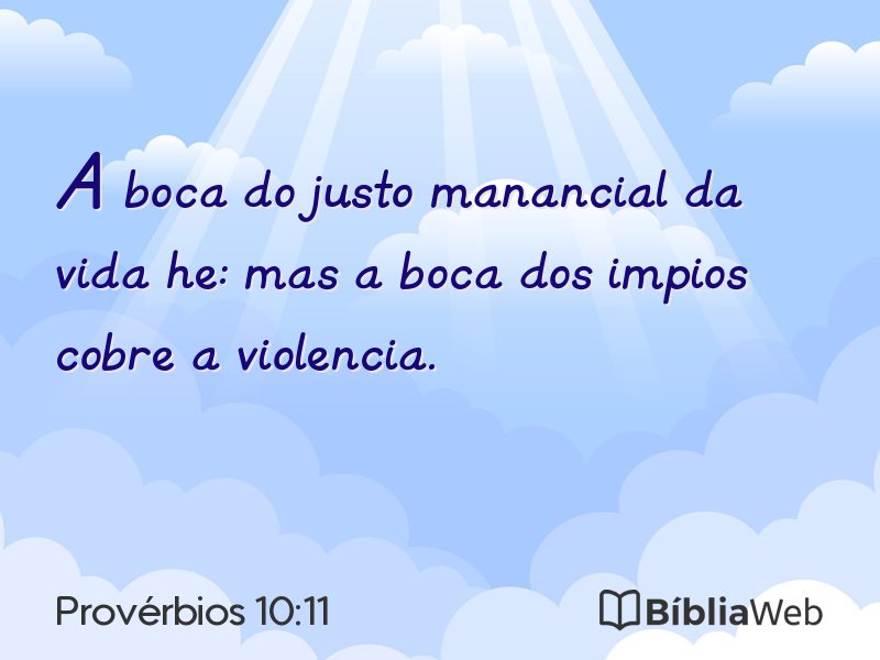 Provérbios 10:11 em imagem para compartilhar
