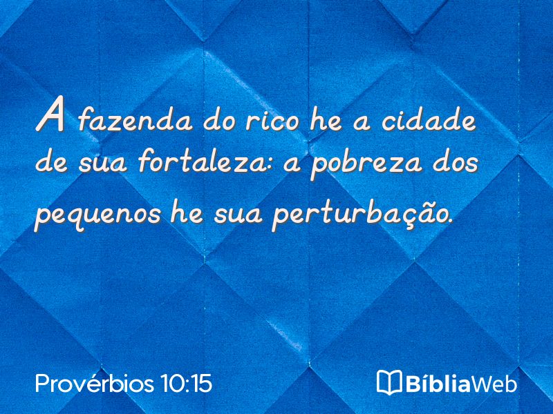 Provérbios 10:15 em imagem para compartilhar