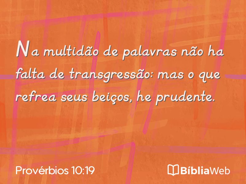 Provérbios 10:19 em imagem para compartilhar