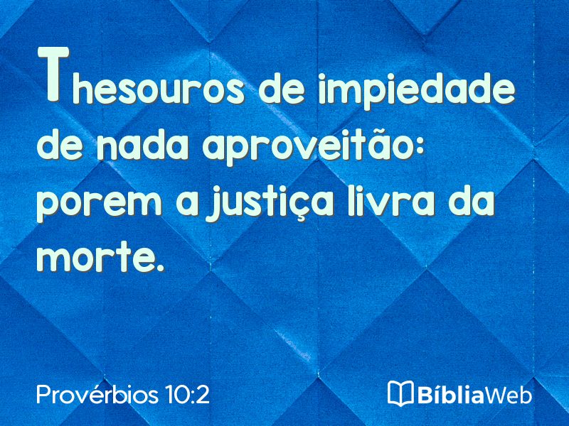 Provérbios 10:2 em imagem para compartilhar
