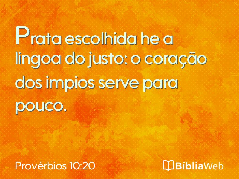 Provérbios 10:20 em imagem para compartilhar