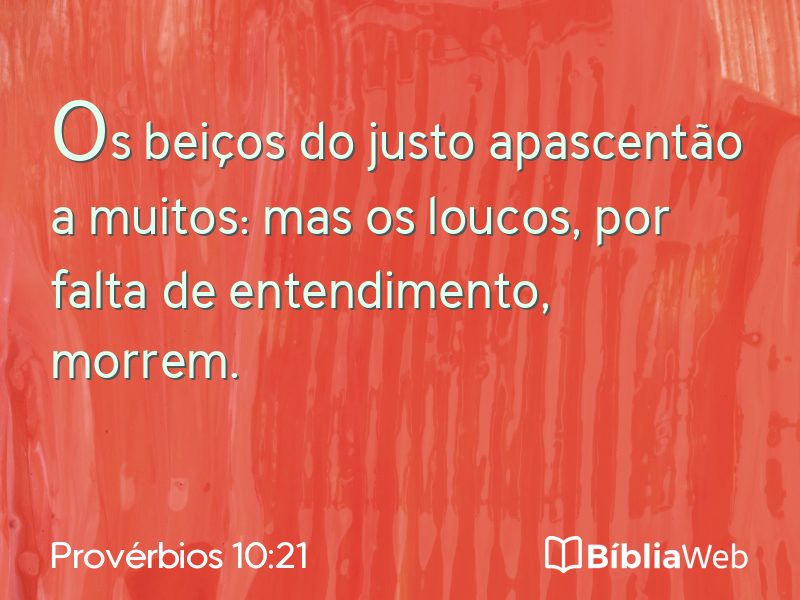Provérbios 10:21 em imagem para compartilhar