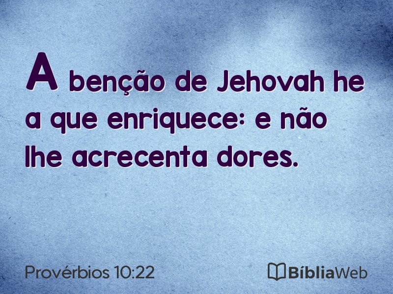 Provérbios 10:22 em imagem para compartilhar