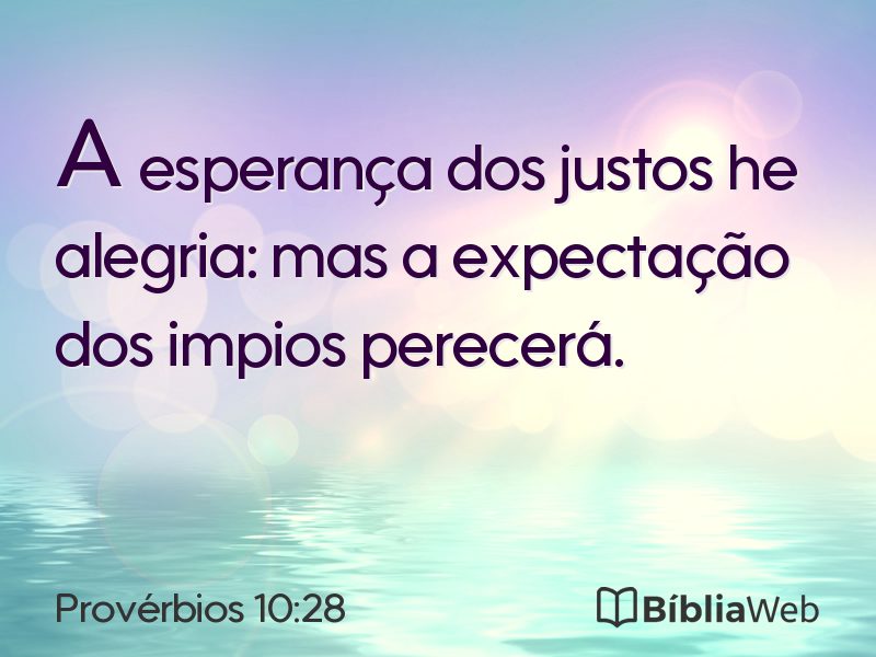 Provérbios 10:28 em imagem para compartilhar