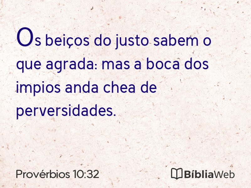 Provérbios 10:32 em imagem para compartilhar
