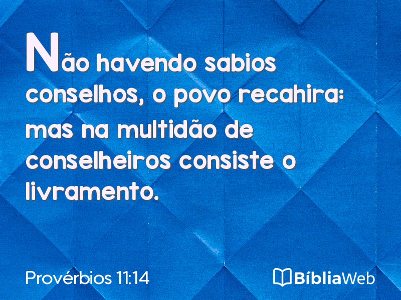 Provérbios 11:14 em imagem para compartilhar