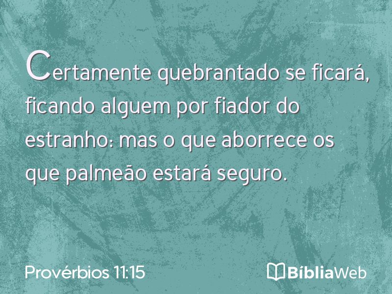 Provérbios 11:15 em imagem para compartilhar