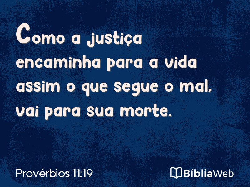 Provérbios 11:19 em imagem para compartilhar