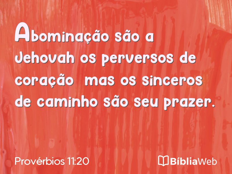 Provérbios 11:20 em imagem para compartilhar