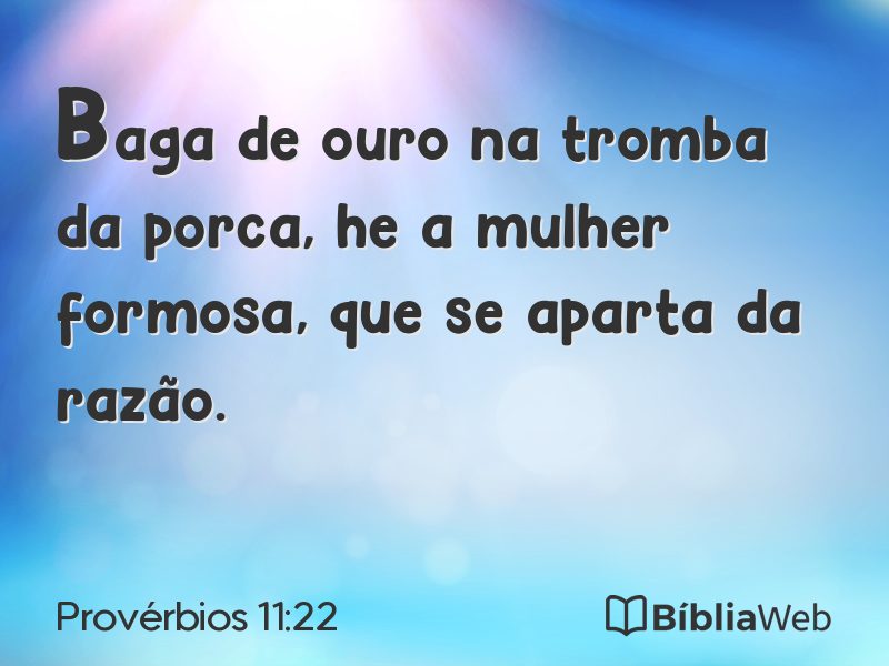 Provérbios 11:22 em imagem para compartilhar