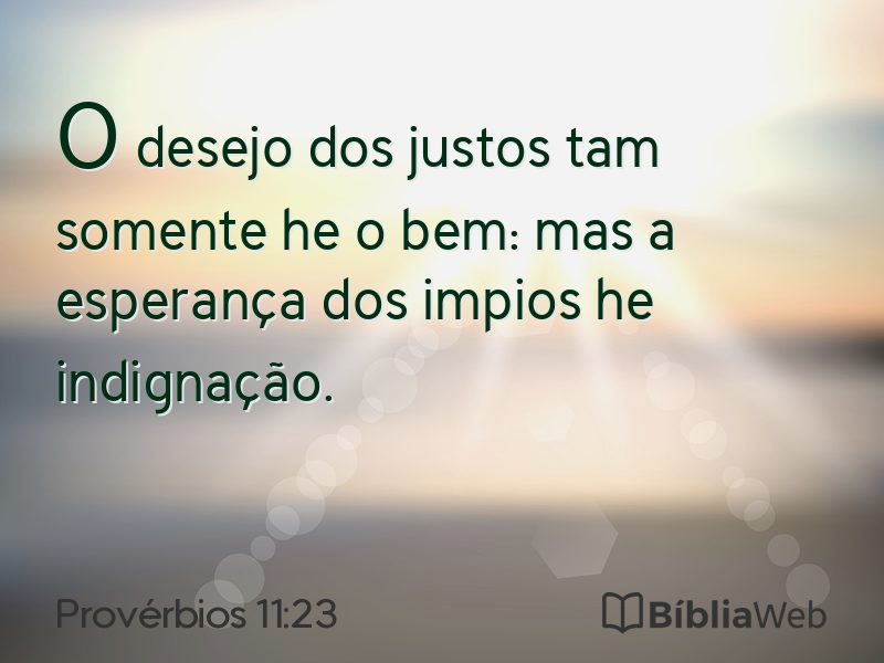 Provérbios 11:23 em imagem para compartilhar
