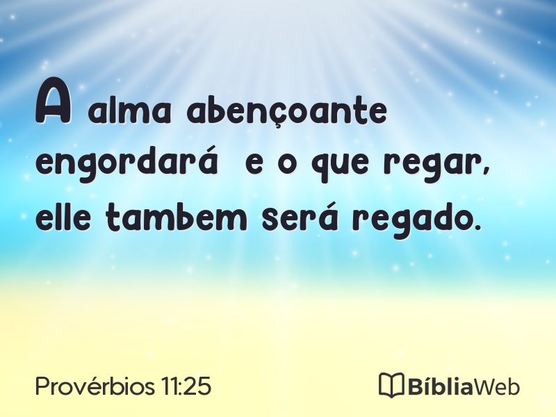 Provérbios 11:25 em imagem para compartilhar