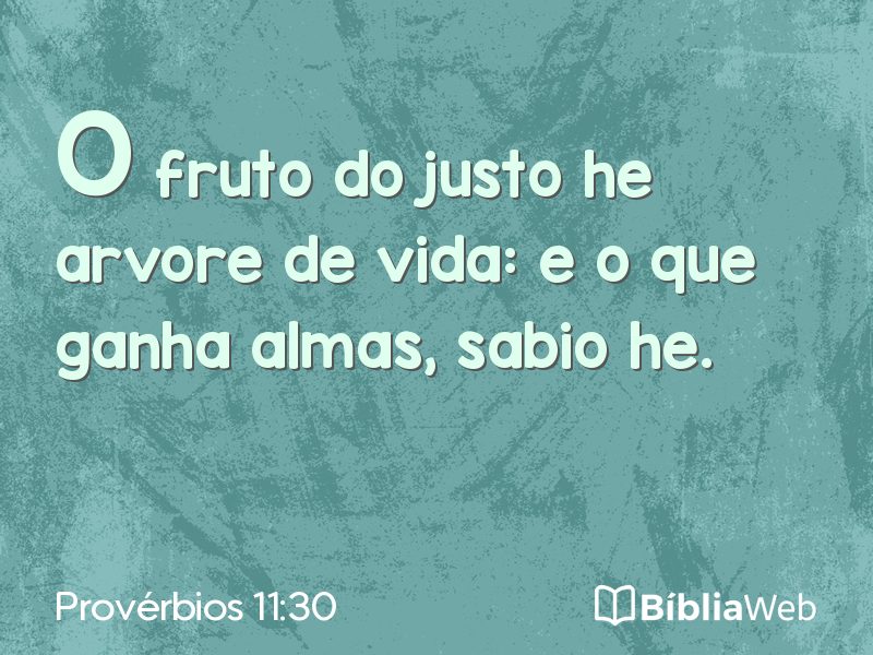 Provérbios 11:30 em imagem para compartilhar
