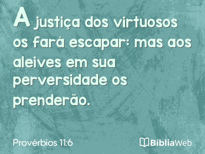 Provérbios 11:6 em imagem para compartilhar