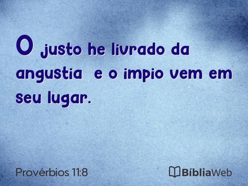 Provérbios 11:8 em imagem para compartilhar