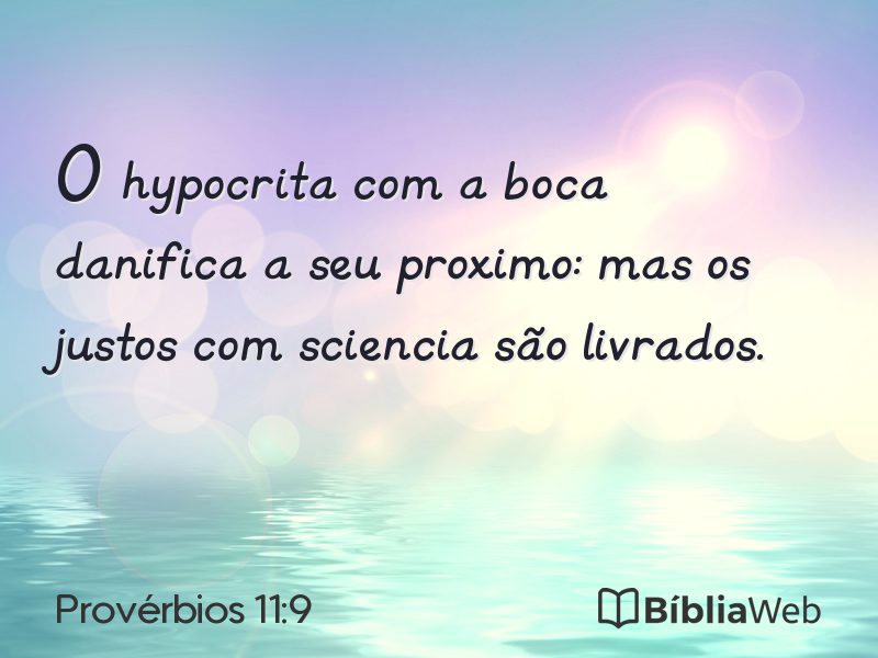 Provérbios 11:9 em imagem para compartilhar