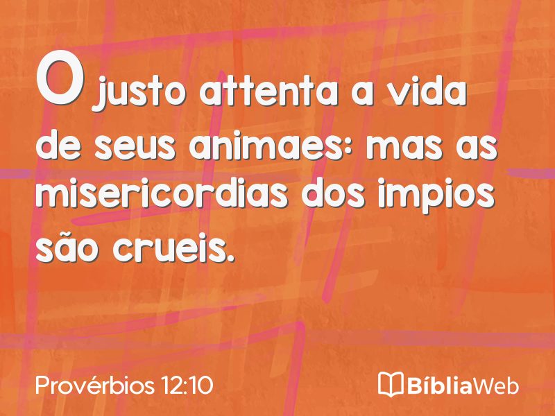 Provérbios 12:10 em imagem para compartilhar