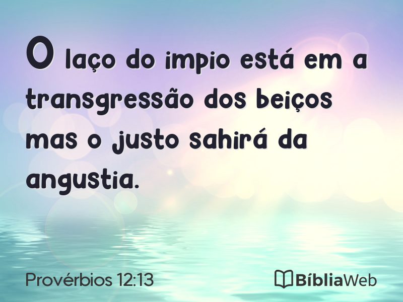Provérbios 12:13 em imagem para compartilhar