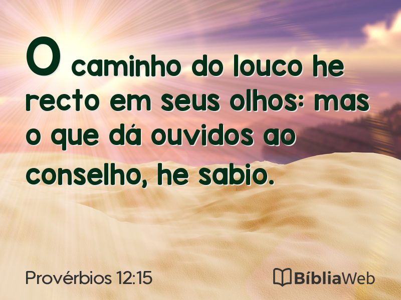 Provérbios 12:15 em imagem para compartilhar