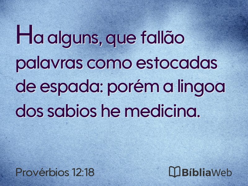 Provérbios 12:18 em imagem para compartilhar