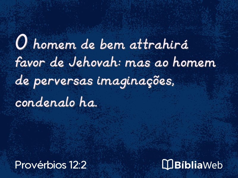 Provérbios 12:2 em imagem para compartilhar