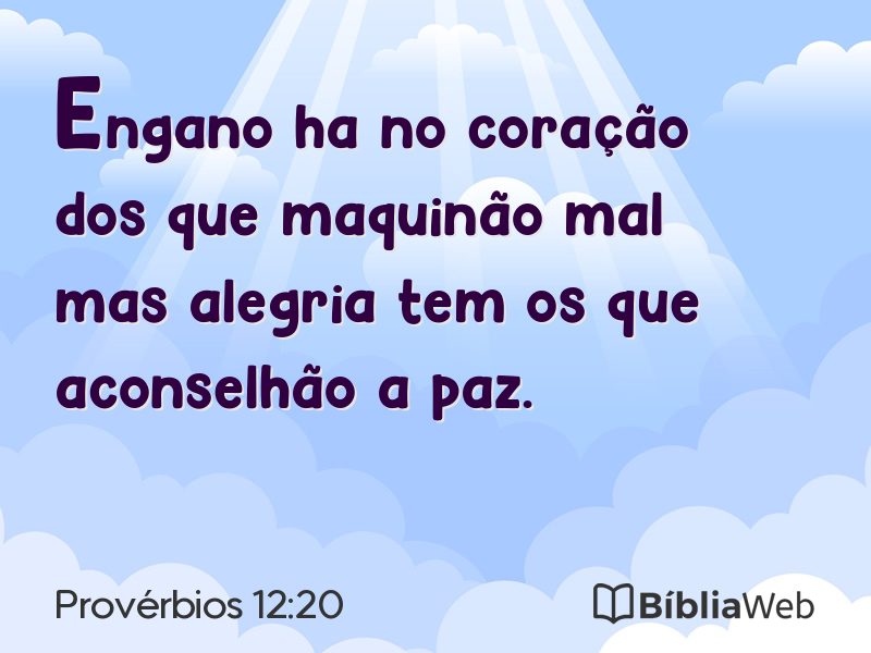 Provérbios 12:20 em imagem para compartilhar