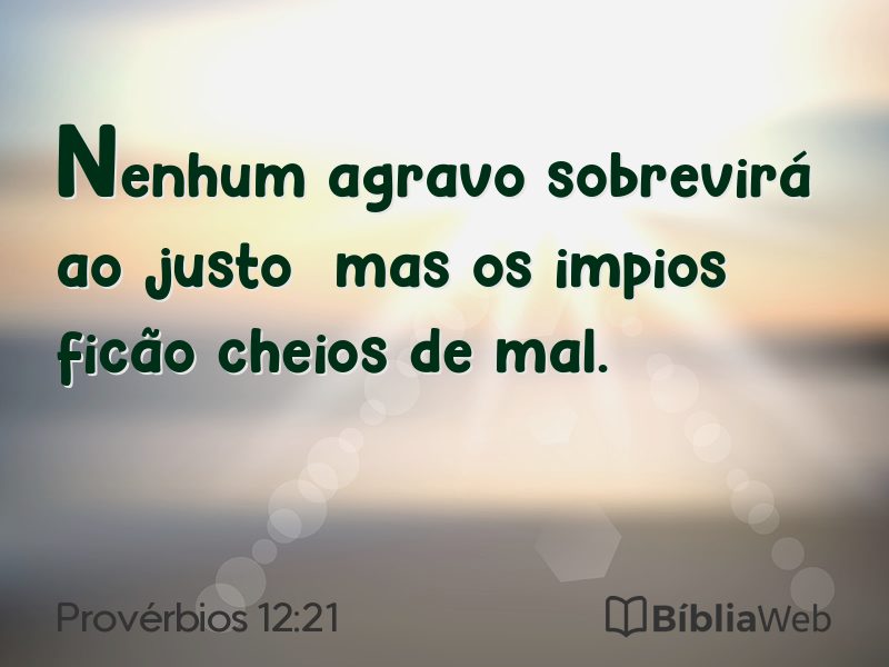 Provérbios 12:21 em imagem para compartilhar