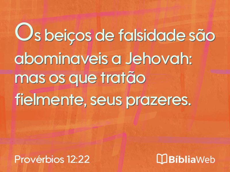 Provérbios 12:22 em imagem para compartilhar