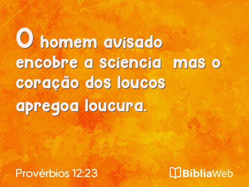Provérbios 12:23 em imagem para compartilhar