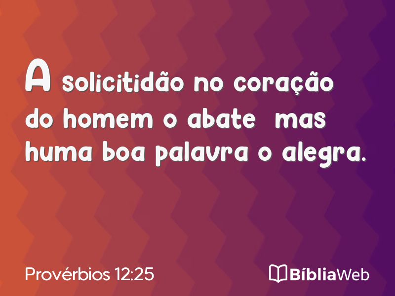 Provérbios 12:25 em imagem para compartilhar