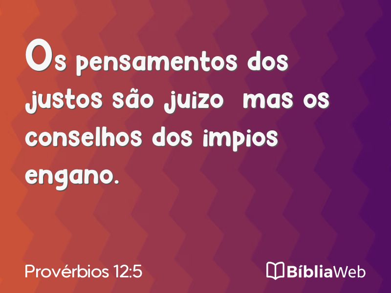 Provérbios 12:5 em imagem para compartilhar