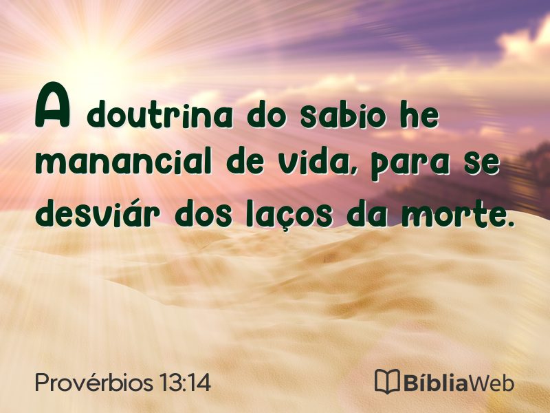 Provérbios 13:14 em imagem para compartilhar