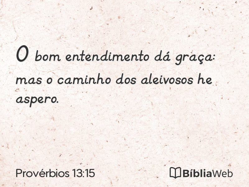 Provérbios 13:15 em imagem para compartilhar