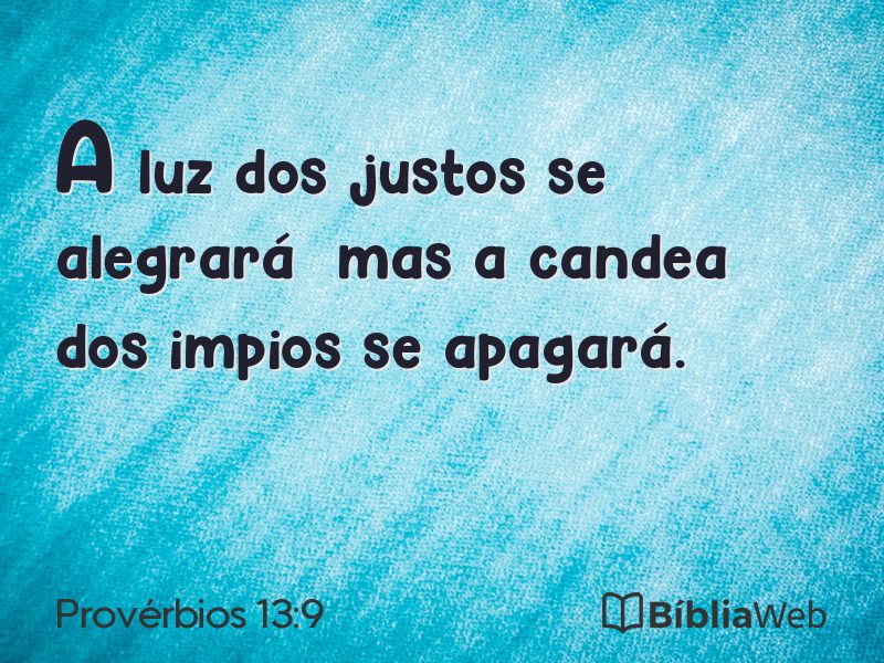 Provérbios 13:9 em imagem para compartilhar