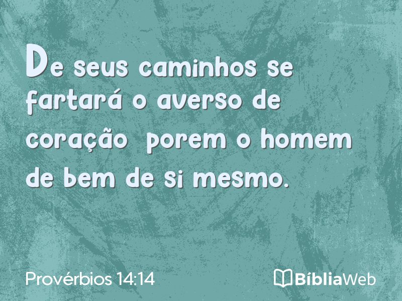 Provérbios 14:14 em imagem para compartilhar