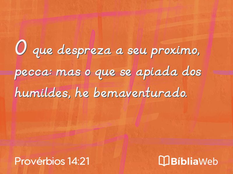 Provérbios 14:21 em imagem para compartilhar