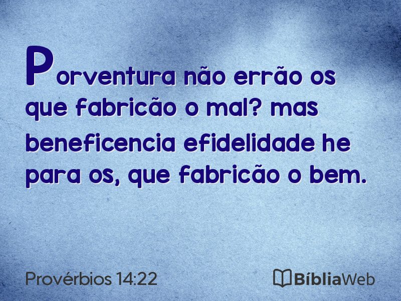 Provérbios 14:22 em imagem para compartilhar