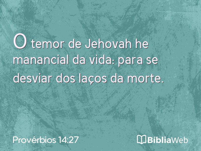 Provérbios 14:27 em imagem para compartilhar
