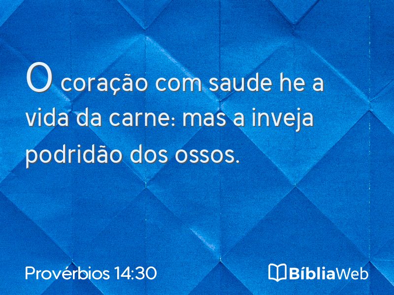 Provérbios 14:30 em imagem para compartilhar