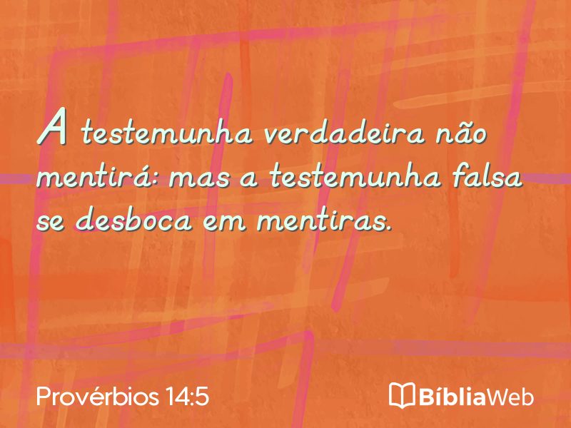 Provérbios 14:5 em imagem para compartilhar