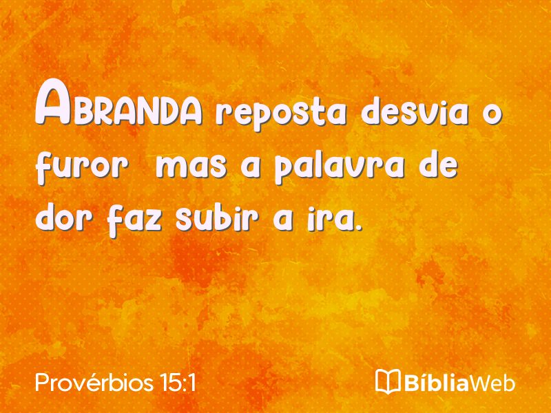 Provérbios 15:1 em imagem para compartilhar